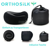 ORTHOSILK Premium Memory Schaum Nackenkissen inkl. Reisetasche